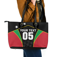Custom Saint Kitts And Nevis 2026 Cricket Leather Tote Bag Unique Style