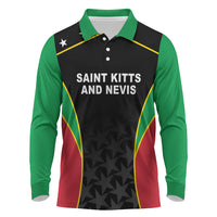 Custom Saint Kitts And Nevis 2026 Cricket Long Sleeve Polo Shirt Unique Style