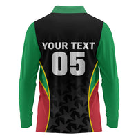 Custom Saint Kitts And Nevis 2026 Cricket Long Sleeve Polo Shirt Unique Style