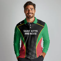 Custom Saint Kitts And Nevis 2026 Cricket Long Sleeve Polo Shirt Unique Style