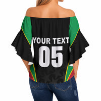 Custom Saint Kitts And Nevis 2026 Cricket Off Shoulder Wrap Waist Top Unique Style