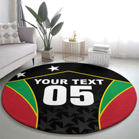 Custom Saint Kitts And Nevis 2026 Cricket Round Carpet Unique Style