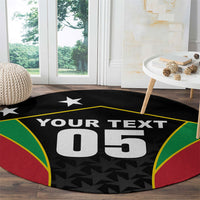 Custom Saint Kitts And Nevis 2026 Cricket Round Carpet Unique Style