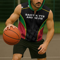 Custom Saint Kitts And Nevis 2026 Cricket Sleeveless Zip Hoodie Unique Style