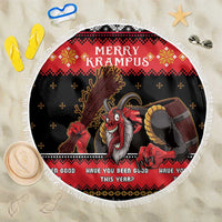 Merry Christmas Krampus Beach Blanket Have You Been Good This Year LT05 - Wonder Print Shop