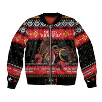 Merry Christmas Krampus Bomber Jacket Have You Been Good This Year LT05 - Wonder Print Shop