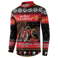 Merry Christmas Krampus Button Sweatshirt Have You Been Good This Year LT05 - Wonder Print Shop