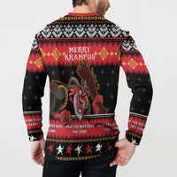 Merry Christmas Krampus Button Sweatshirt Have You Been Good This Year LT05 - Wonder Print Shop
