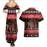 Merry Christmas Krampus Couples Matching Summer Maxi Dress and Hawaiian Shirt Have You Been Good This Year LT05 - Wonder Print Shop
