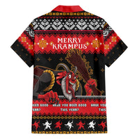 Merry Christmas Krampus Family Matching Off The Shoulder Long Sleeve Dress and Hawaiian Shirt Have You Been Good This Year LT05 - Wonder Print Shop