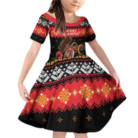 Merry Christmas Krampus Family Matching Off Shoulder Short Dress and Hawaiian Shirt Have You Been Good This Year LT05 - Wonder Print Shop