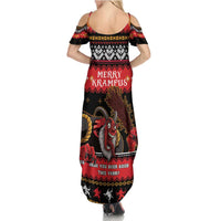 Merry Christmas Krampus Summer Maxi Dress Have You Been Good This Year LT05 - Wonder Print Shop