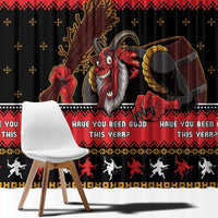 Merry Christmas Krampus Window Curtain Have You Been Good This Year LT05 - Wonder Print Shop