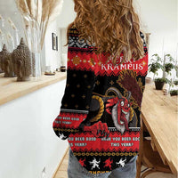 Merry Christmas Krampus Women Casual Shirt Have You Been Good This Year LT05 - Wonder Print Shop
