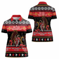 Merry Christmas Krampus Women Polo Shirt Have You Been Good This Year LT05 - Wonder Print Shop