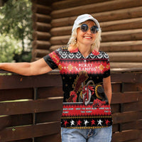 Merry Christmas Krampus Women Polo Shirt Have You Been Good This Year LT05 - Wonder Print Shop