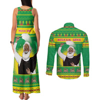Ethiopia Christmas Couples Matching Tank Maxi Dress and Long Sleeve Button Shirt Melkam Gena Yegena Abat LT05 - Wonder Print Shop