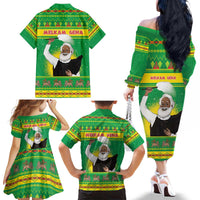 Ethiopia Christmas Family Matching Off The Shoulder Long Sleeve Dress and Hawaiian Shirt Melkam Gena Yegena Abat LT05 - Wonder Print Shop
