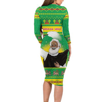 Ethiopia Christmas Long Sleeve Bodycon Dress Melkam Gena Yegena Abat LT05 - Wonder Print Shop