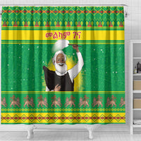 Ethiopia Christmas Shower Curtain Melkam Gena Yegena Abat