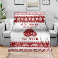 Romantic Christmas Blanket My Only Wish For Xmas Is You