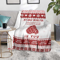 Romantic Christmas Blanket My Only Wish For Xmas Is You