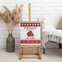 Romantic Christmas Canvas Wall Art My Only Wish For Xmas Is You LT05 - Wonder Print Shop