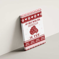 Romantic Christmas Canvas Wall Art My Only Wish For Xmas Is You LT05 - Wonder Print Shop