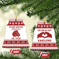 Romantic Christmas Ceramic Ornament My Only Wish For Xmas Is You LT05 - Wonder Print Shop