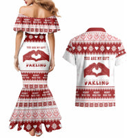 Romantic Christmas Couples Matching Mermaid Dress and Hawaiian Shirt My Only Wish For Xmas Is You LT05 - Wonder Print Shop