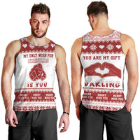 Romantic Christmas Men Tank Top My Only Wish For Xmas Is You LT05 - Wonder Print Shop