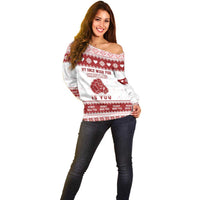 Romantic Christmas Off Shoulder Sweater My Only Wish For Xmas Is You LT05 - Wonder Print Shop