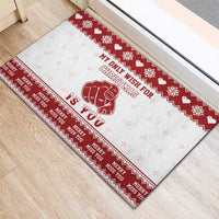 Romantic Christmas Rubber Doormat My Only Wish For Xmas Is You LT05 - Wonder Print Shop