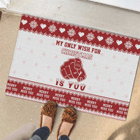 Romantic Christmas Rubber Doormat My Only Wish For Xmas Is You LT05 - Wonder Print Shop