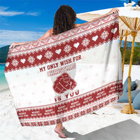 Romantic Christmas Sarong My Only Wish For Xmas Is You LT05 - Wonder Print Shop
