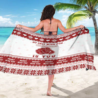 Romantic Christmas Sarong My Only Wish For Xmas Is You LT05 - Wonder Print Shop