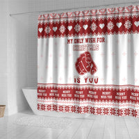 Romantic Christmas Shower Curtain My Only Wish For Xmas Is You