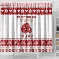 Romantic Christmas Shower Curtain My Only Wish For Xmas Is You