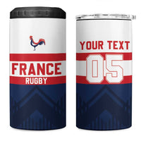 France Rugby Custom 4 in 1 Can Cooler Tumbler Go Les Bleus Simple Style - Wonder Print Shop