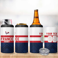France Rugby Custom 4 in 1 Can Cooler Tumbler Go Les Bleus Simple Style - Wonder Print Shop