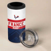France Rugby Custom 4 in 1 Can Cooler Tumbler Go Les Bleus Simple Style - Wonder Print Shop