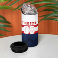 France Rugby Custom 4 in 1 Can Cooler Tumbler Go Les Bleus Simple Style - Wonder Print Shop