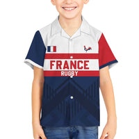 France Rugby Custom Family Matching Long Sleeve Bodycon Dress and Hawaiian Shirt Go Les Bleus Simple Style - Wonder Print Shop