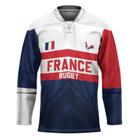 France Rugby Custom Hockey Jersey Go Les Bleus Simple Style - Wonder Print Shop