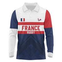 France Rugby Custom Long Sleeve Polo Shirt Go Les Bleus Simple Style - Wonder Print Shop