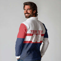 France Rugby Custom Long Sleeve Polo Shirt Go Les Bleus Simple Style - Wonder Print Shop