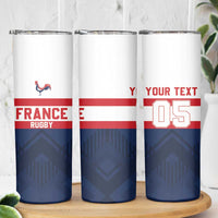 France Rugby Custom Skinny Tumbler Go Les Bleus Simple Style - Wonder Print Shop