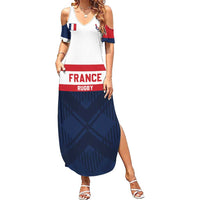 France Rugby Custom Summer Maxi Dress Go Les Bleus Simple Style - Wonder Print Shop