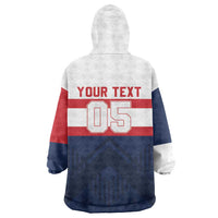 France Rugby Custom Wearable Blanket Hoodie Go Les Bleus Simple Style - Wonder Print Shop