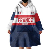 France Rugby Custom Wearable Blanket Hoodie Go Les Bleus Simple Style - Wonder Print Shop